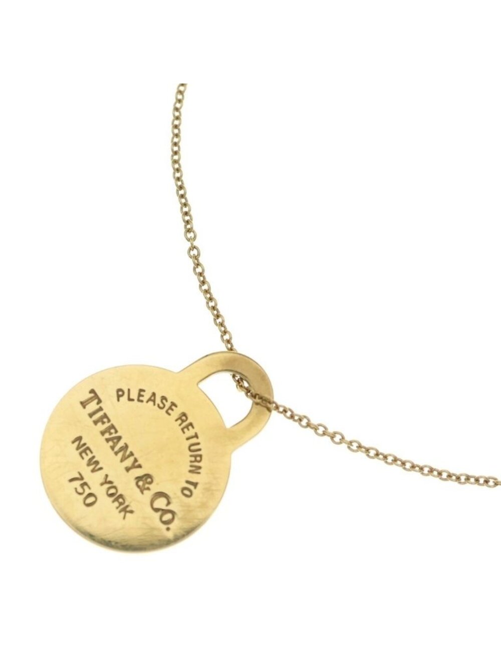 Tiffany & Co 18k Yellow Gold Return to Necklace